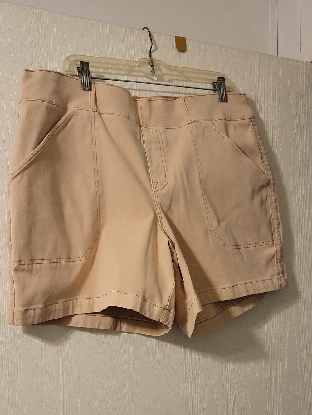 SPANX High-Waist Peach Pink Utility Shorts